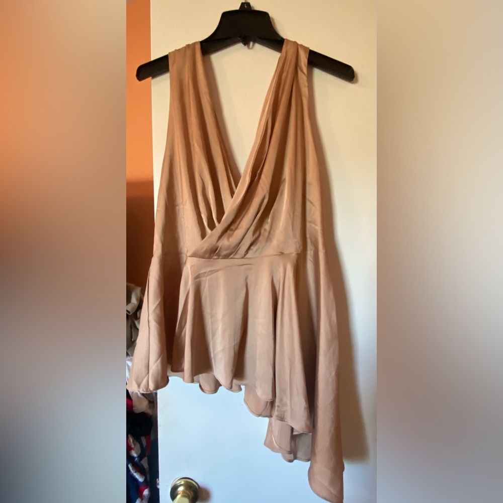 Satin Champagne Blouse